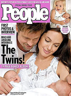 The Jolie-Pitt family welcomed twins Knox and Vivienne in 2008