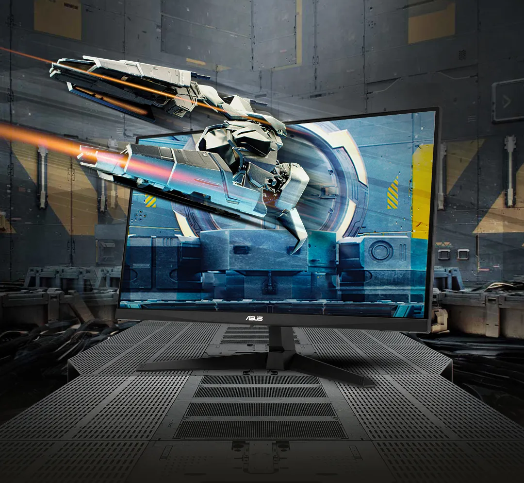 ASUS TUF GAMING VG277Q1A monitor with 165Hz gaming performance design