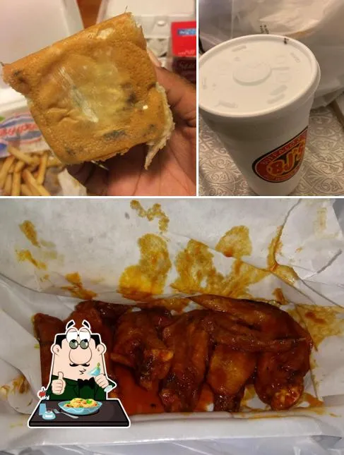 A spread of comfort food dishes at B J's Buffalo Style Hot Wings in Memphis