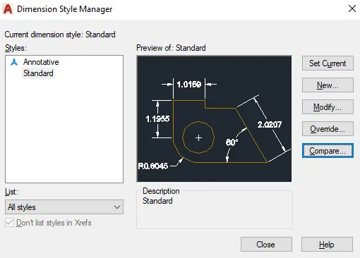 Customizing dimension styles in AutoCAD for precise floor plans