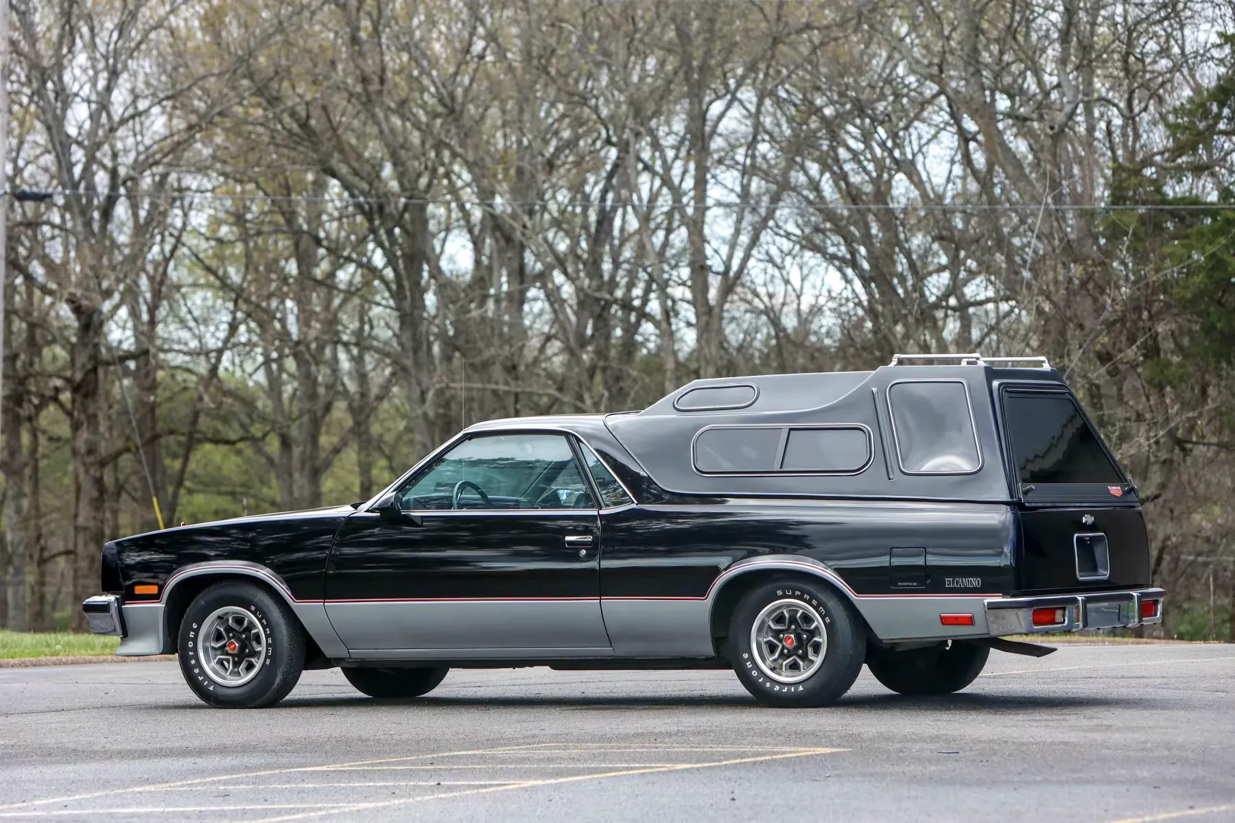 Rear three-quarter view of a 1984 Chevrolet El Camino