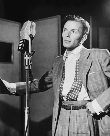 Frank Sinatra photographed in 1947, early in his solo career
