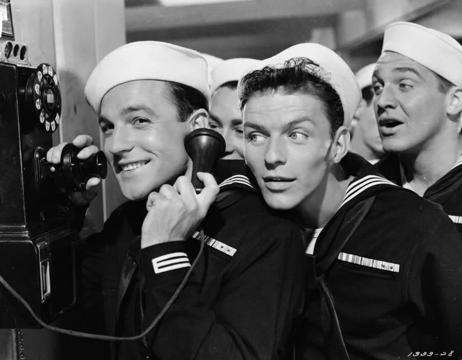 Frank Sinatra starring alongside Gene Kelly during Hollywood’s classic musical era