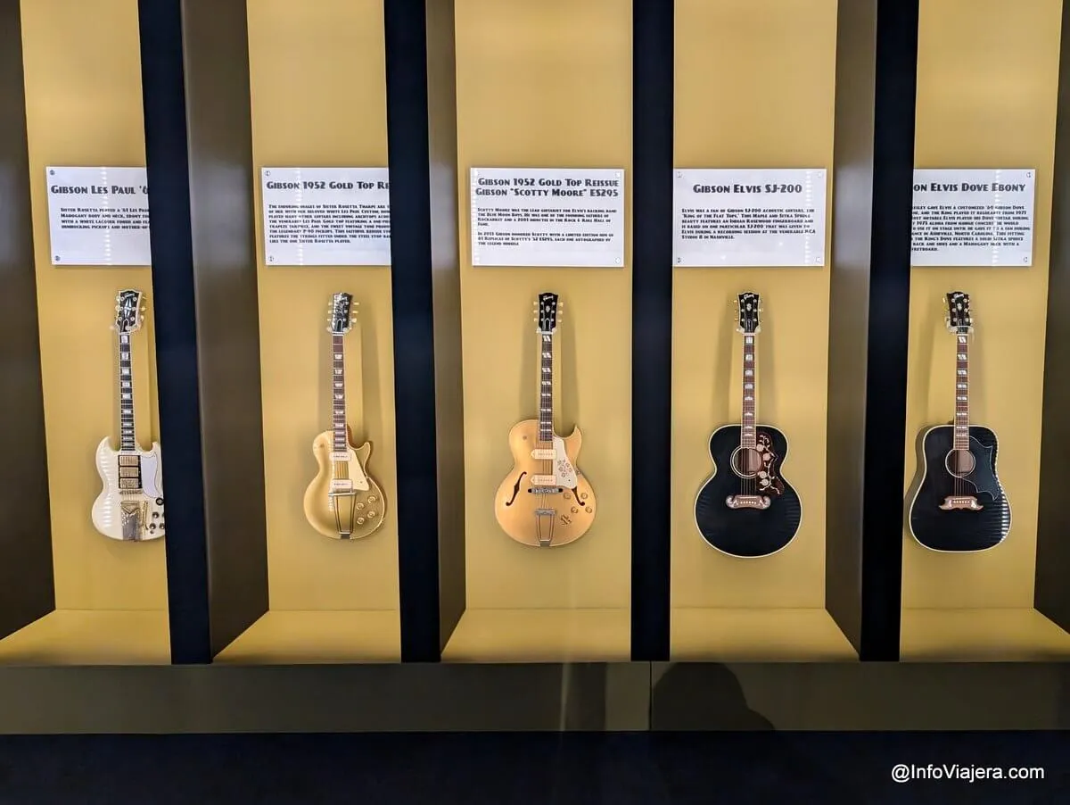 Elvis Presley's musical instruments and recording equipment at Graceland