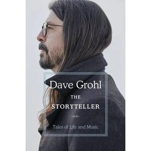 Dave Grohl’s autobiography cover, featuring a dynamic shot of the rock legend