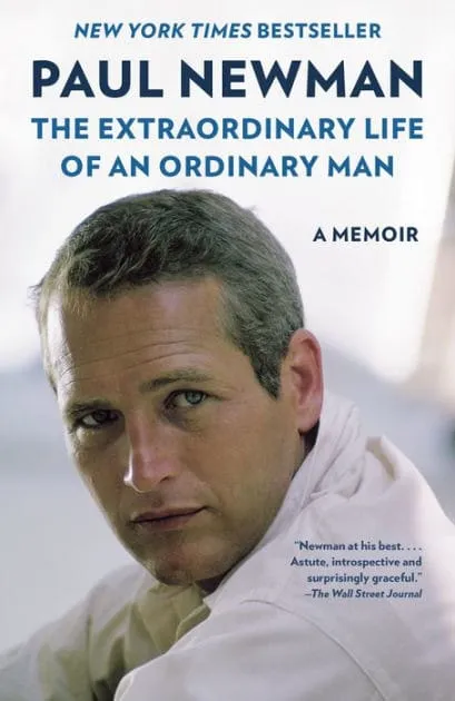 Paul Newman’s autobiography cover, featuring a classic portrait of the actor