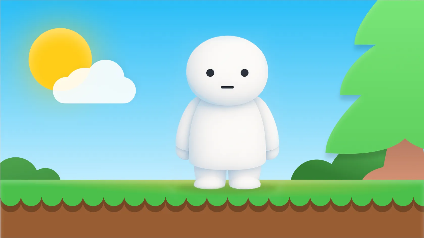 Design a custom character and animate movements with arrow keys