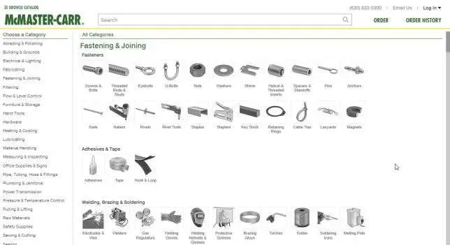 McMaster-Carr's mechanical CAD blocks in multiple formats