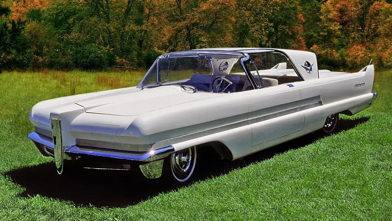The 1956 Packard Predictor concept car with its retractable roof and chrome-heavy styling