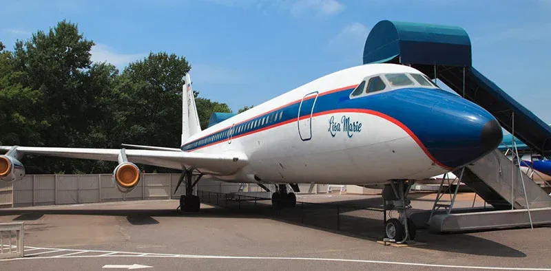 Interior of Elvis Presley’s customized airplane