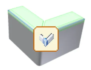 Punch tool applied to a sheet metal face