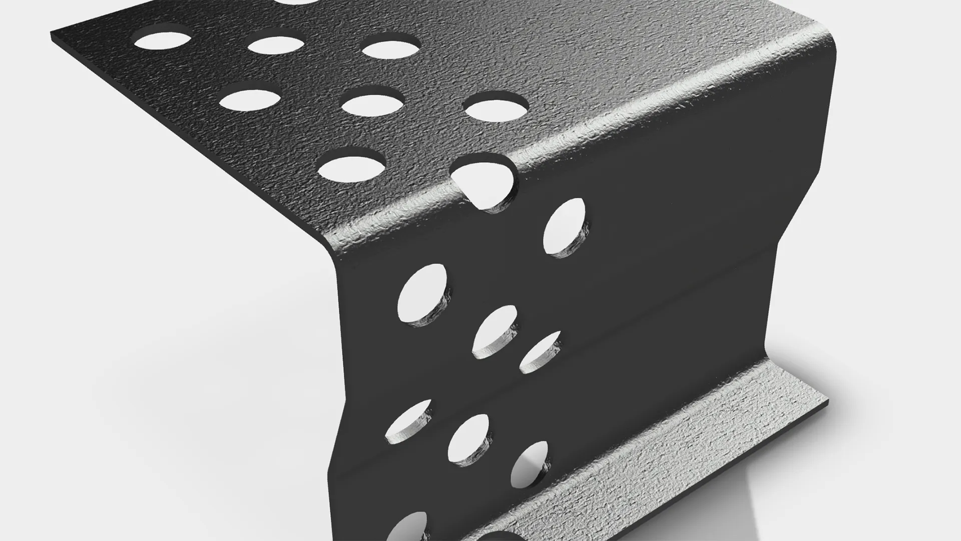 Flat sheet metal part with defined thickness and bend radius