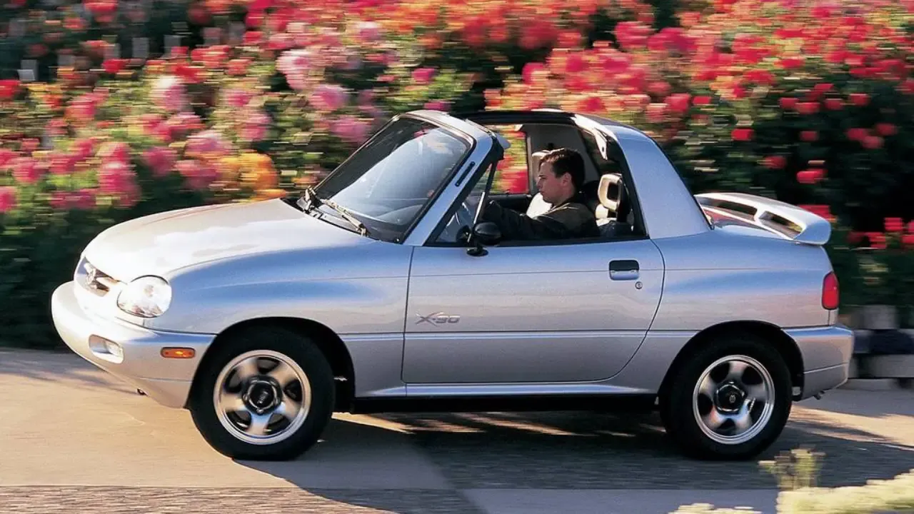 The Suzuki X-90 compact SUV-coupe with T-top roof panels, one of the most unusual T-top vehicles ever produced