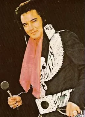 Elvis Presley performing during a difficult touring period in 1976