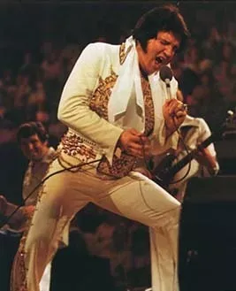 Elvis Presley performing in a later 1976 concert with improved energy
