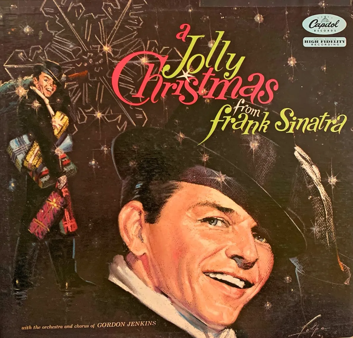 Album cover for A Jolly Christmas from Frank Sinatra, released in 1957