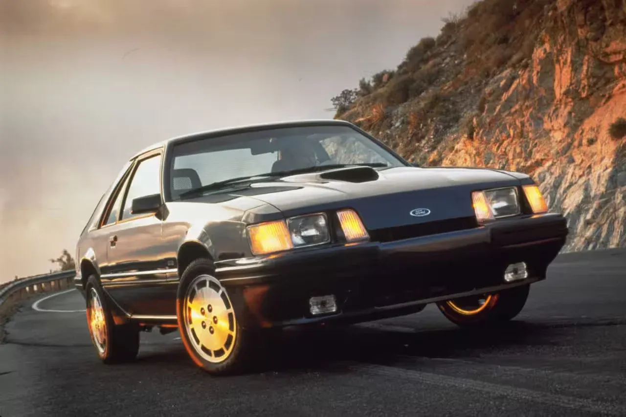 The 1984–1986 SVO Mustang with its unique front fascia and flush-mounted headlights