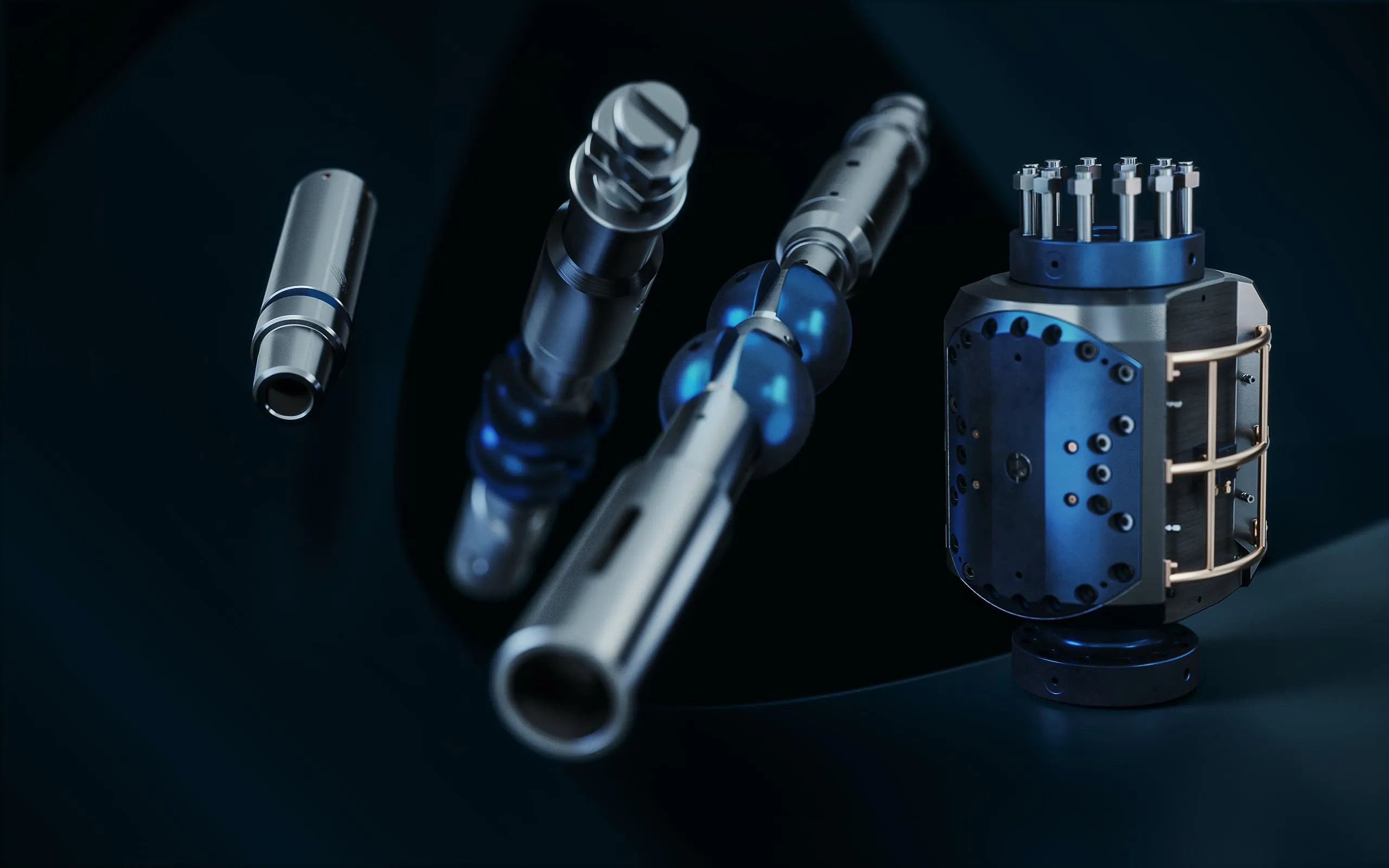 Render of well intervention equipment tools