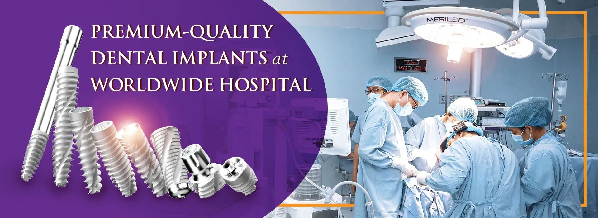 Dental implants model and treatment room