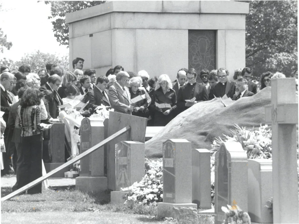 Joseph Colombo, who was almost completely paralyzed by the shooting, died seven years later of a heart attack. He was buried in Saint John Cemetery in Queens. Courtesy of Christian Cipollini.