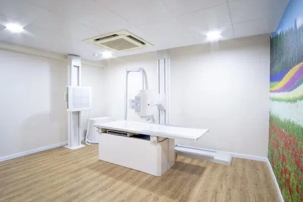 Exam room prepared for a patient consultation