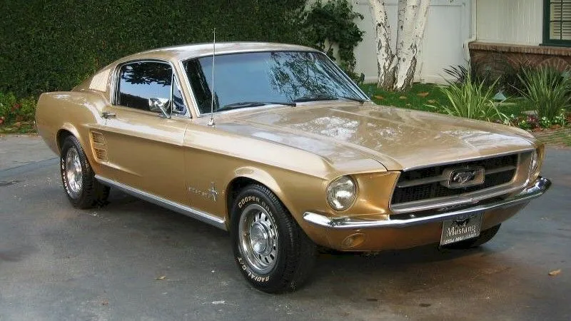 The 1967 Mustang Fastback with its extended nose and concave taillights