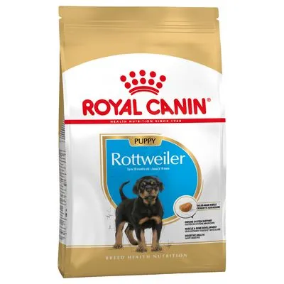 Royal Canin Rottweiler Puppy dry food 12kg bag with breed-specific formulation
