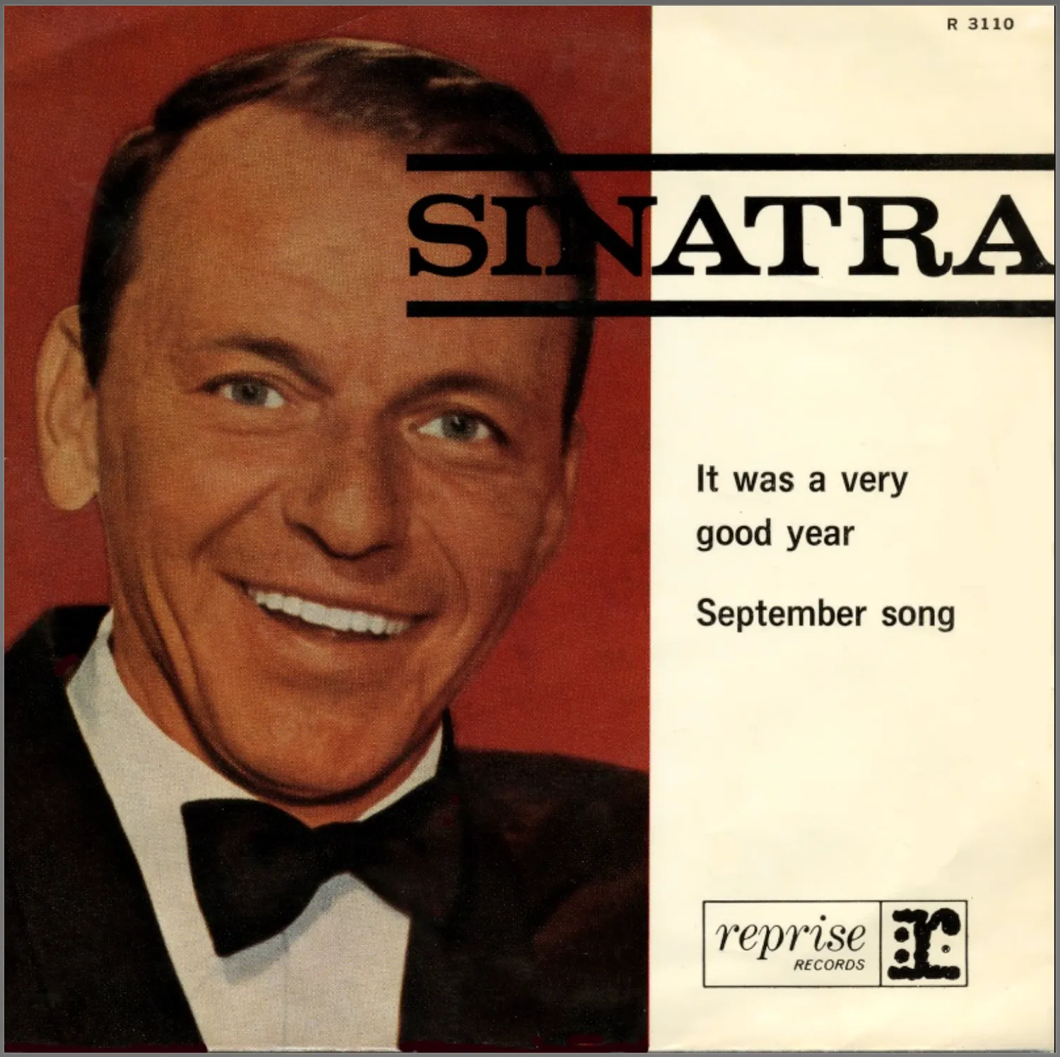 Single release artwork for It Was A Very Good Year by Frank Sinatra, 1966