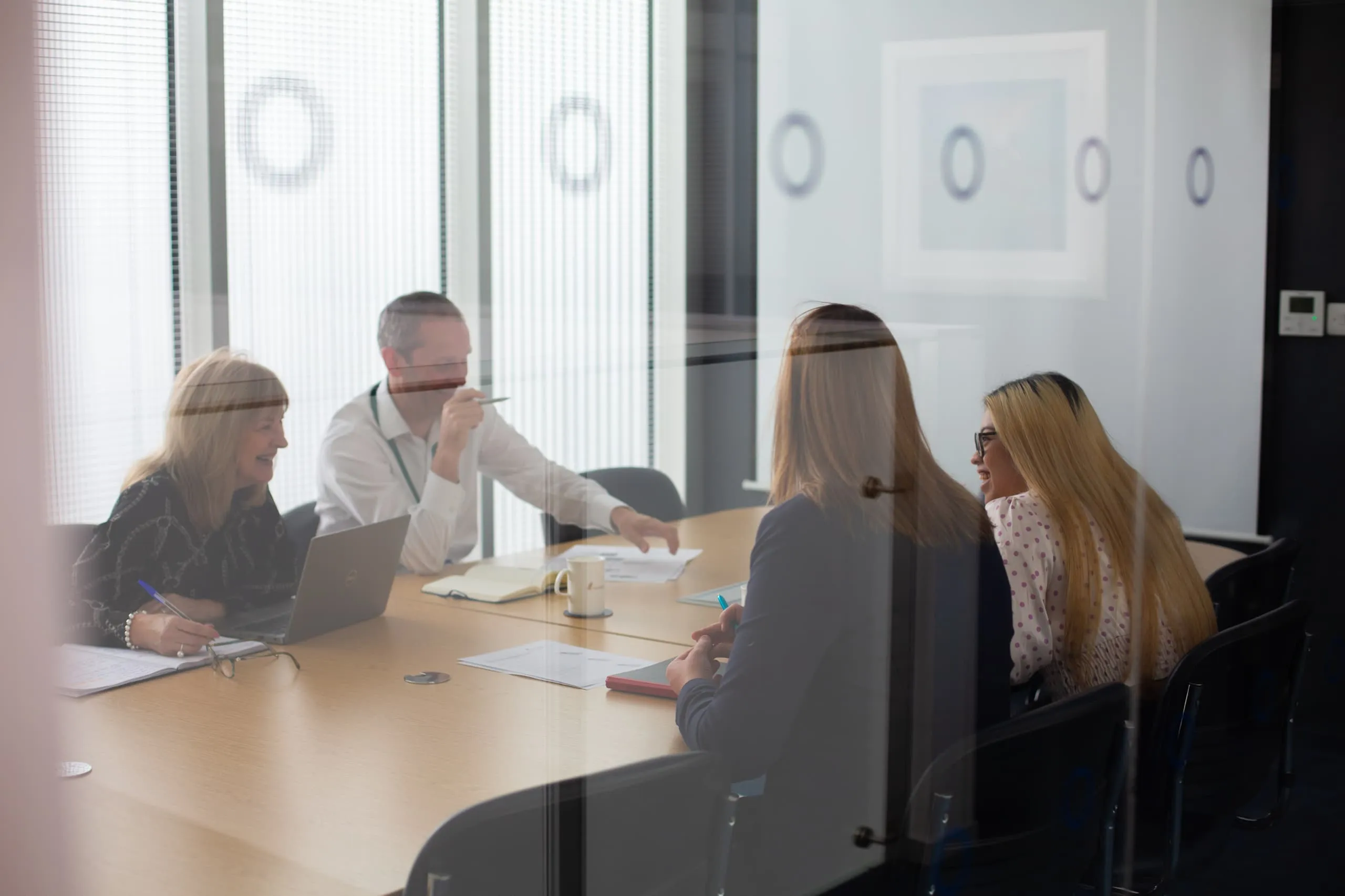 Group of people sitting in an office environment