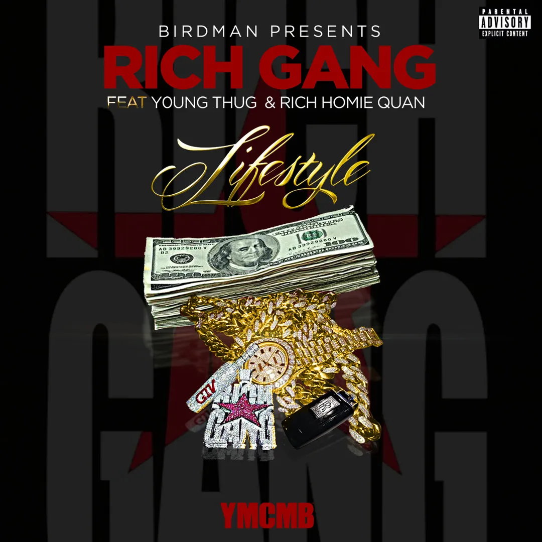 Cover artwork for “Lifestyle (feat. Young Thug & Rich Homie Quan)” showing the track’s original promotional visual associated with the Rich Gang era