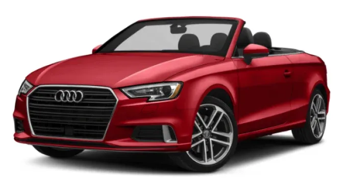 Stylish Audi A3 Convertible with the top down
