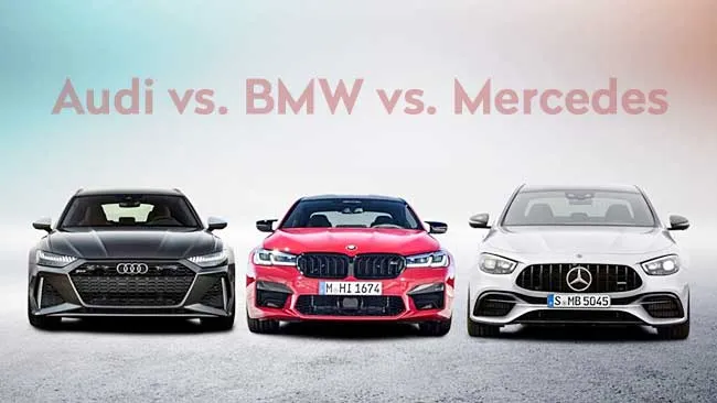 Audi vs BMW vs Mercedes comparison of top German luxury car brands