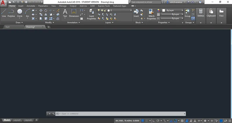 Detailed AutoCAD 2D drafting interface with annotations