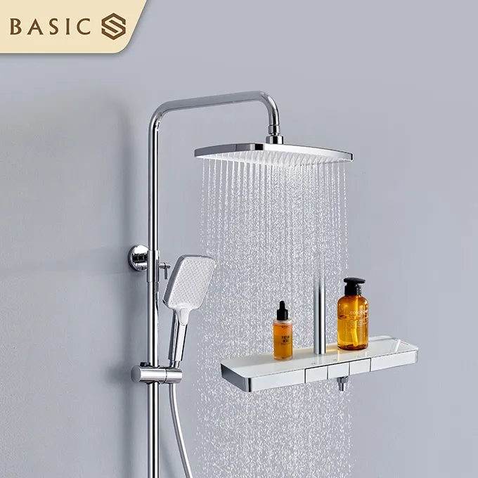 Thermostatic shower system BW-86630 providing stable temperature control and modern bathroom safety design