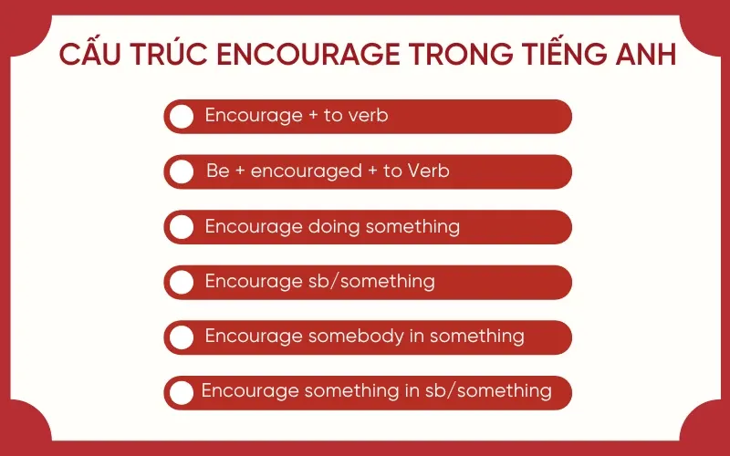 Common structures with the verb "encourage" in English