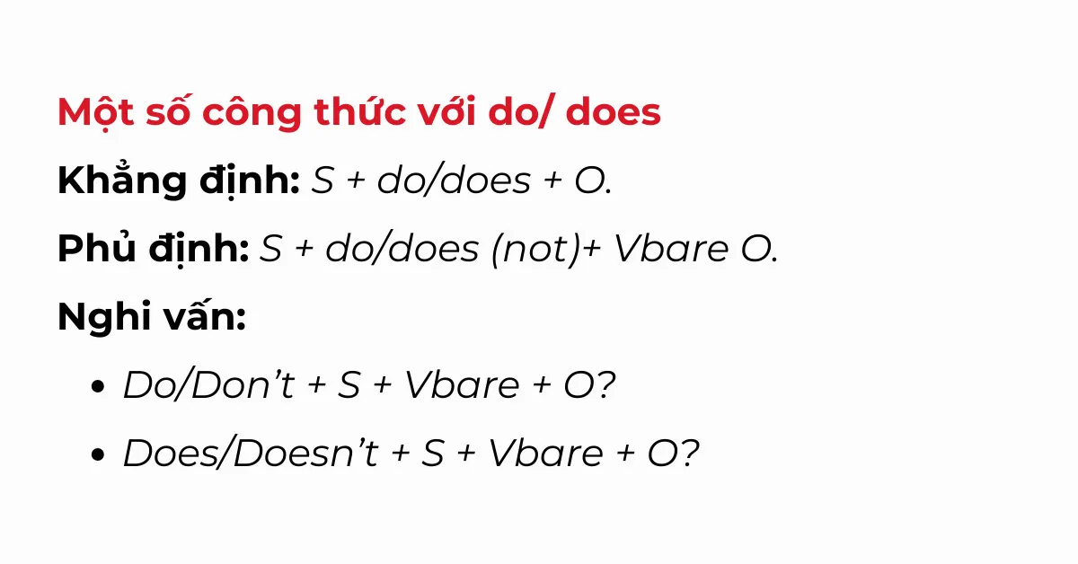 Do and Does sentence structure examples
