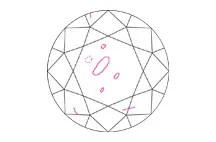 Diamond clarity assessment highlighting inclusions and internal features