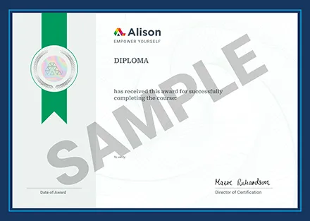 Professional certification diploma representing completion of automotive mechanic training program