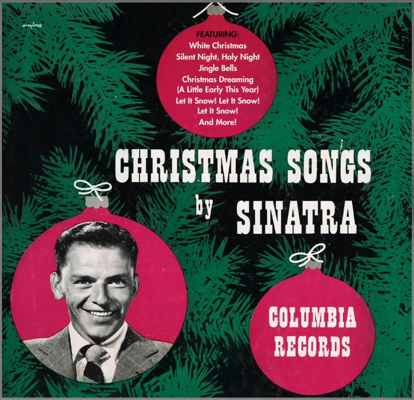Album cover for Christmas Songs by Sinatra, originally released in 1948 by Columbia Records