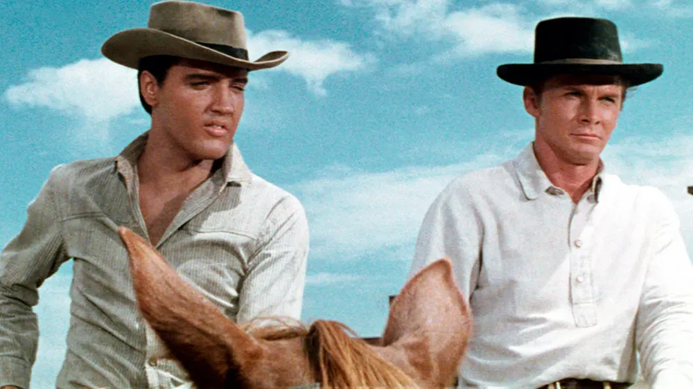 Elvis Presley in a tense Western role exploring cultural conflict and identity