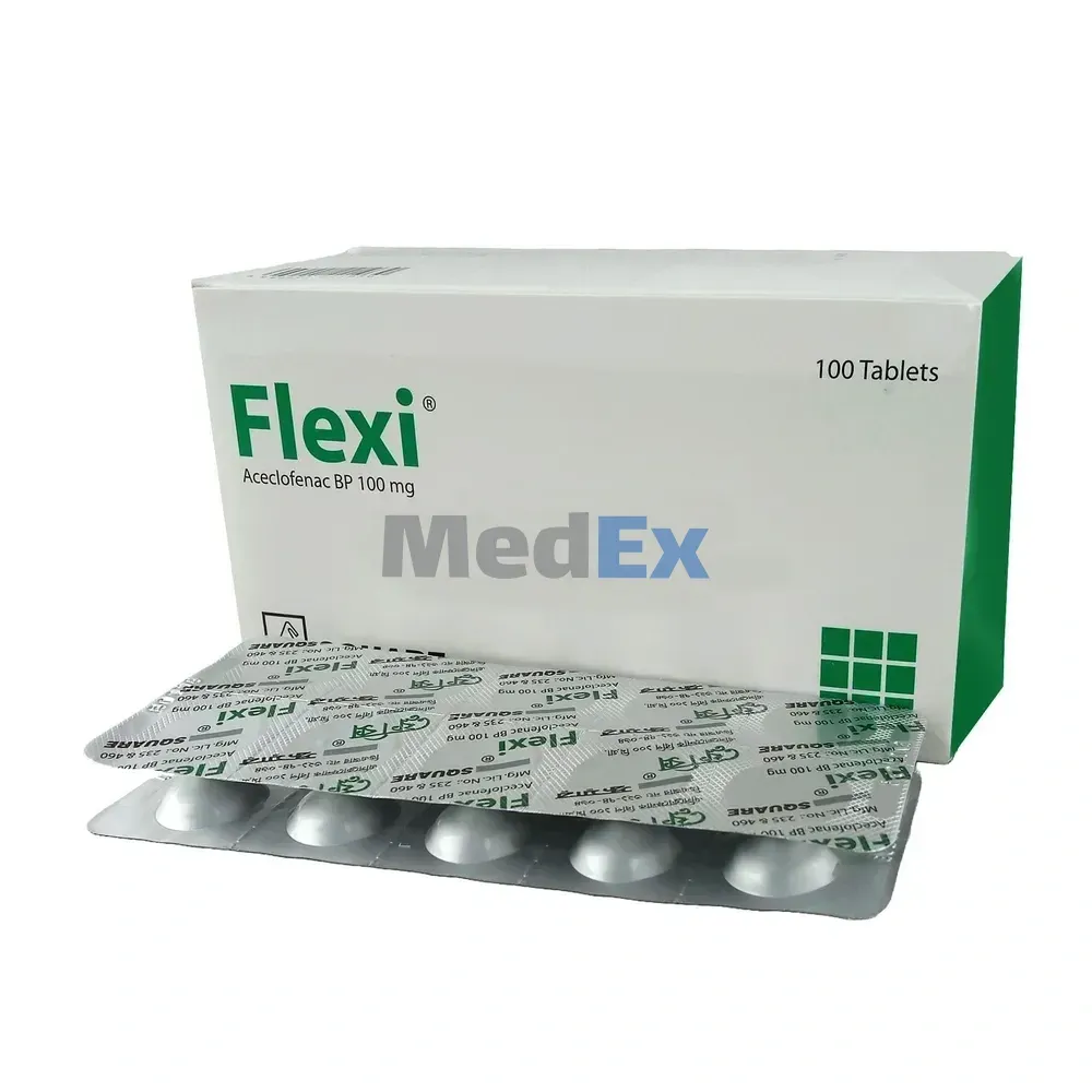 Pack image of Flexi 100 mg tablet