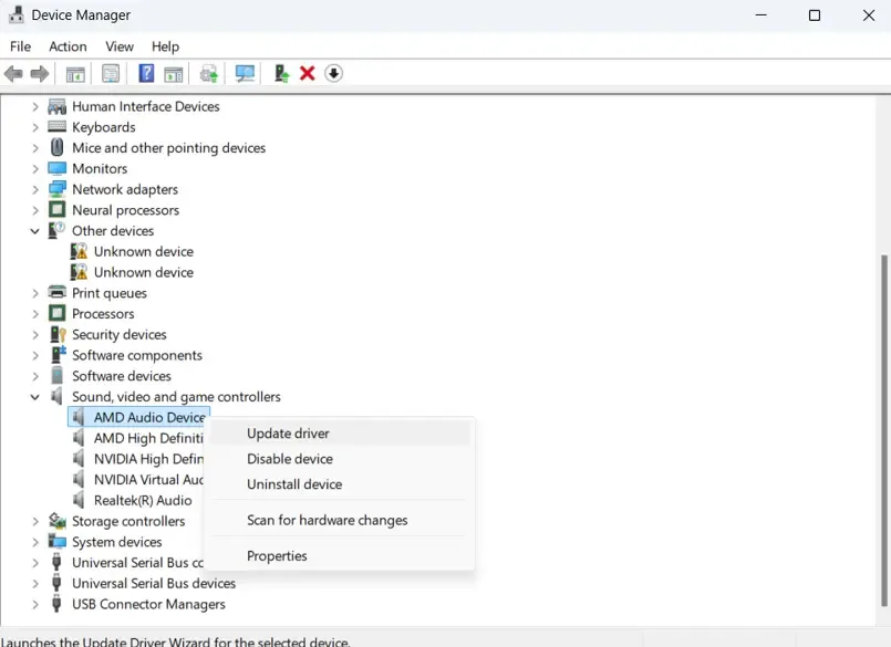 Windows High Definition Audio Device driver entry