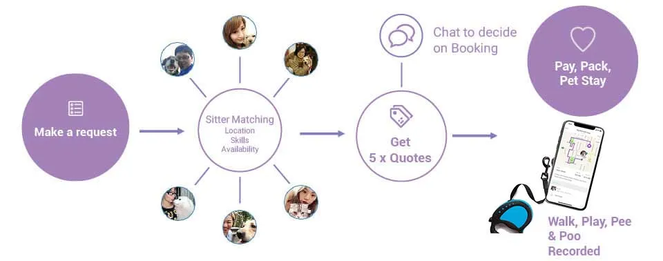How PetBacker works with AI broadcast system connecting pet owners to service providers