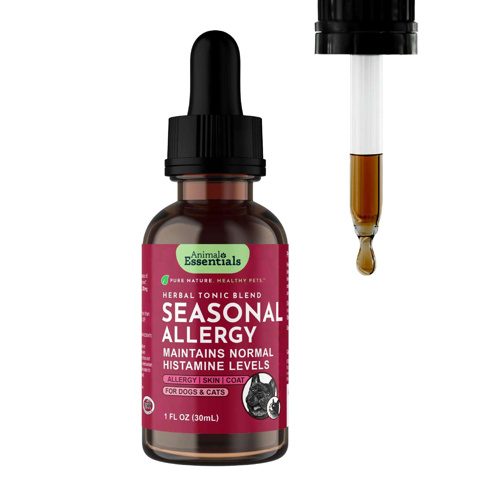 Herbal tonic for seasonal allergy relief in pets