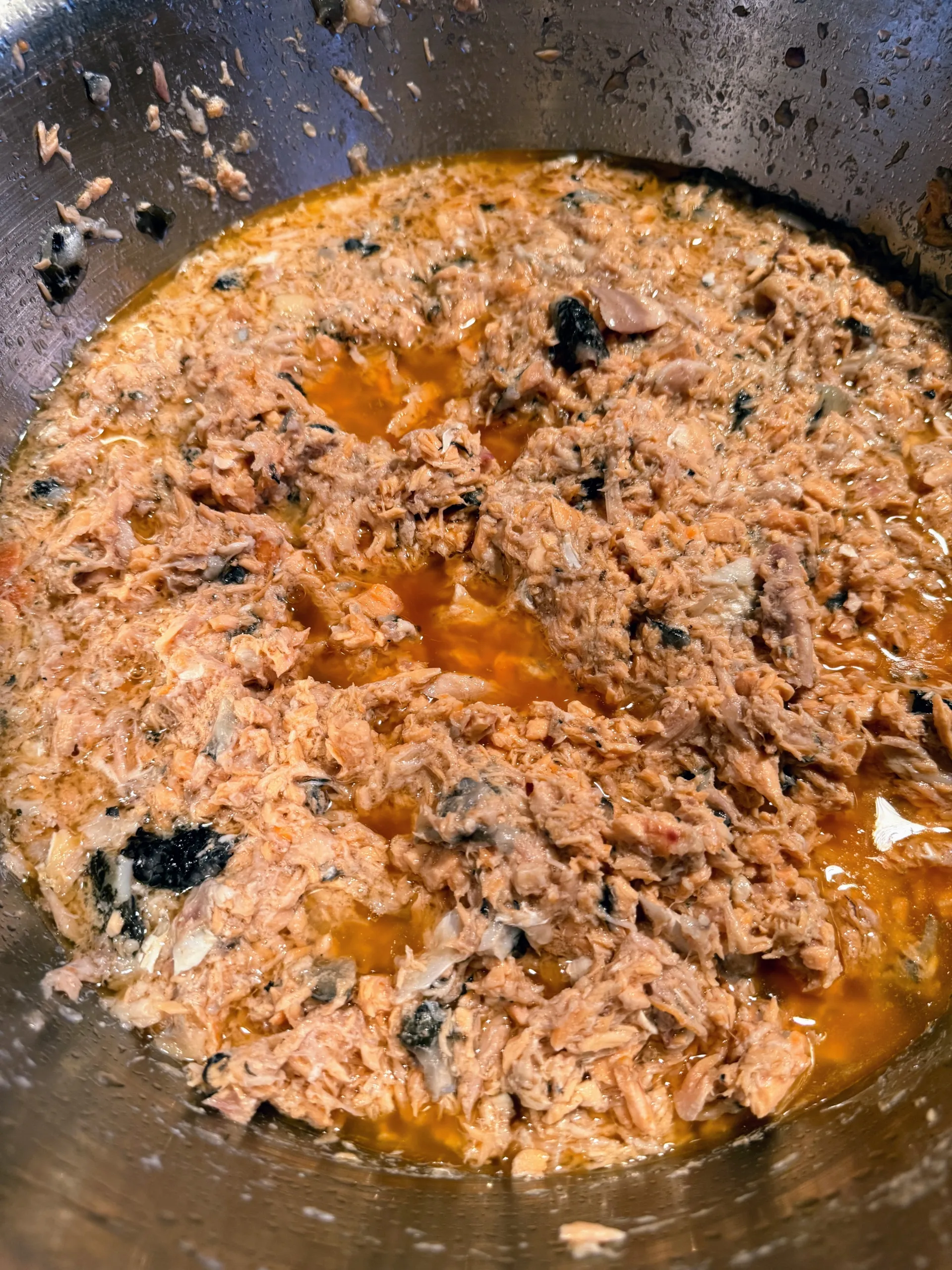 Cooked salmon prepared for the homemade dog food recipe