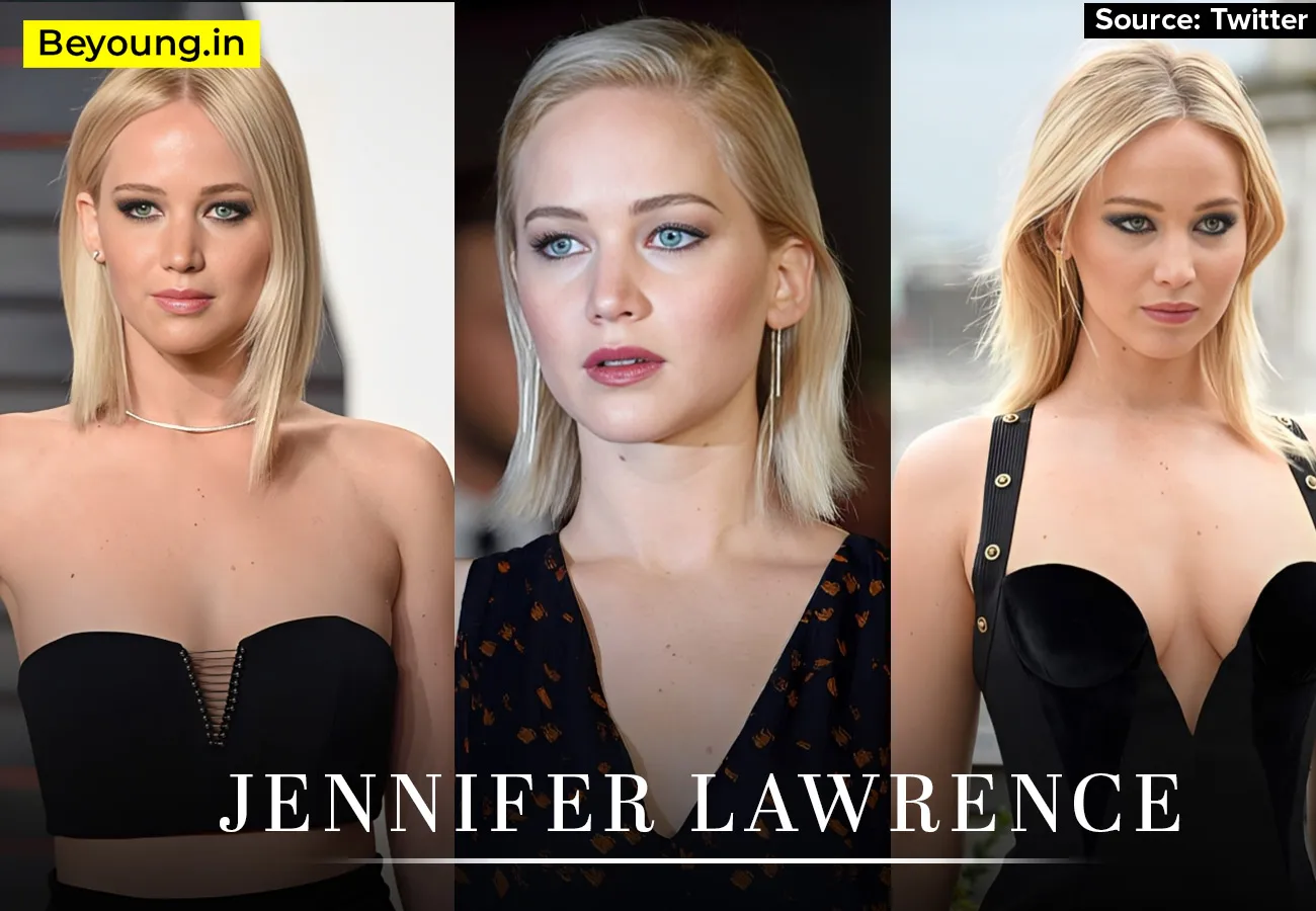 Jennifer Lawrence during a red carpet event celebrating her award-winning performance in Hollywood