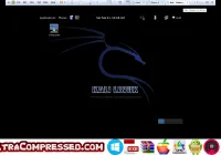 Kali Linux desktop environment with terminal and security tools visible