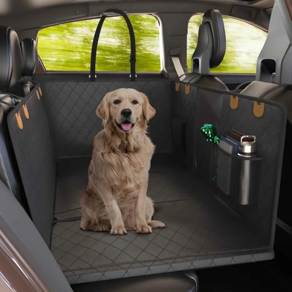 Katziela extended seat cover with padded support for large dog comfort