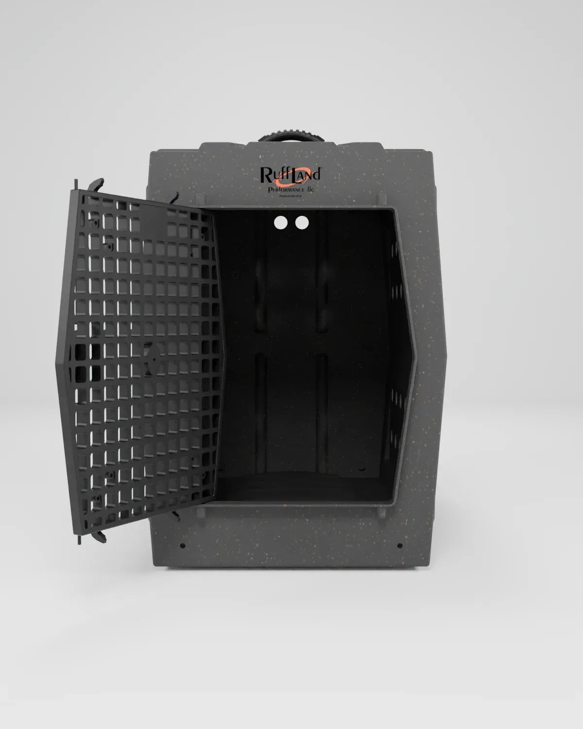 RuffLand® X-Large Dog Kennel with front door open, revealing its spacious interior