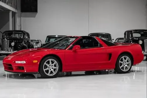 Formula Red 1995 Acura NSX T dynamic exterior angle highlighting stance